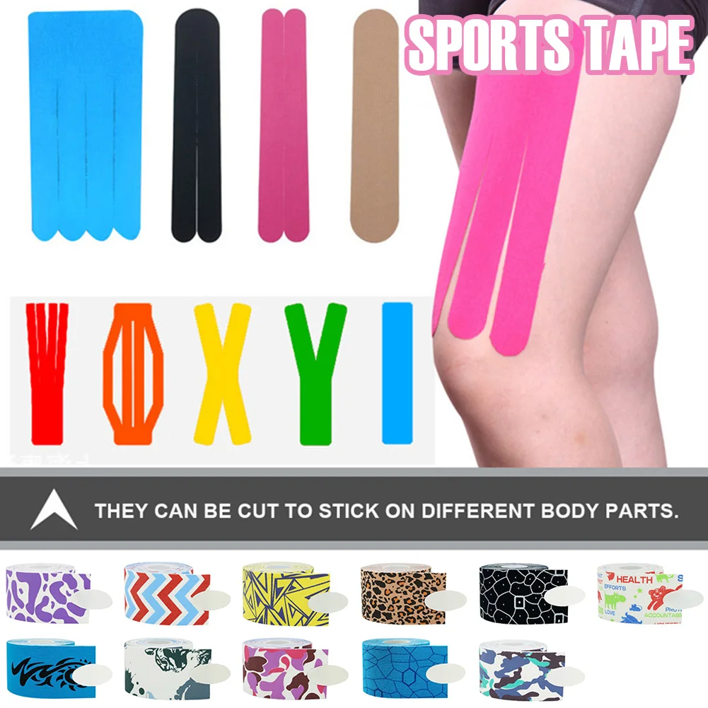 

Kinesiology Tape Muscle Bandage 11 Colour Sports Cotton Elastic Adhesive Strain Injury Tape Knee Muscle Pain Relief