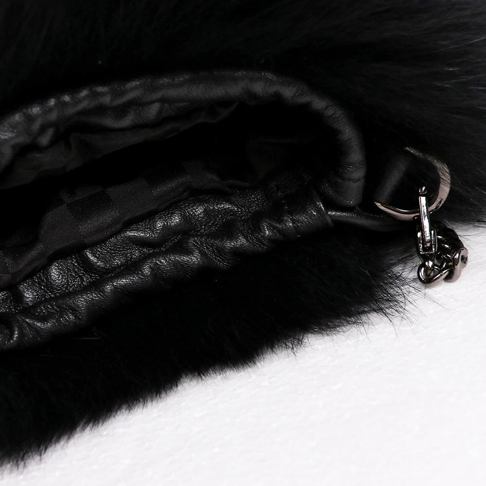 Милая пушистая сумка через плечо для девочек Женская маленькая на с натуральным