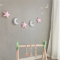 nordic felt stars moon string star garland party banner tent bed mat baby shower bunting ornament kids room hanging wall decor