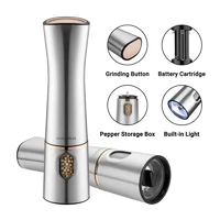 inkbird pepper grinder stainless steel electric salt and pepper mill grinder spice shaker kitchen tools accessories for cooking