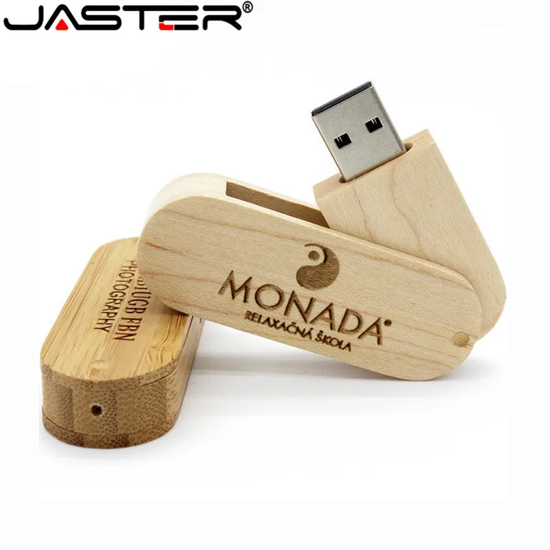 Деревянный USB флеш накопитель JASTER флешка с логотипом 8 ГБ 16 32 64 подарок|USB