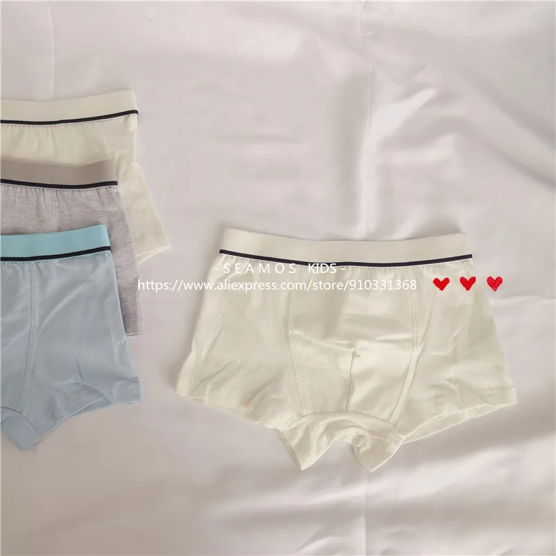 

4Pcs Lot Boys Underwear Gentleman Solid Color Cotton Baby Kids Shorts Children's Briefs ZL37