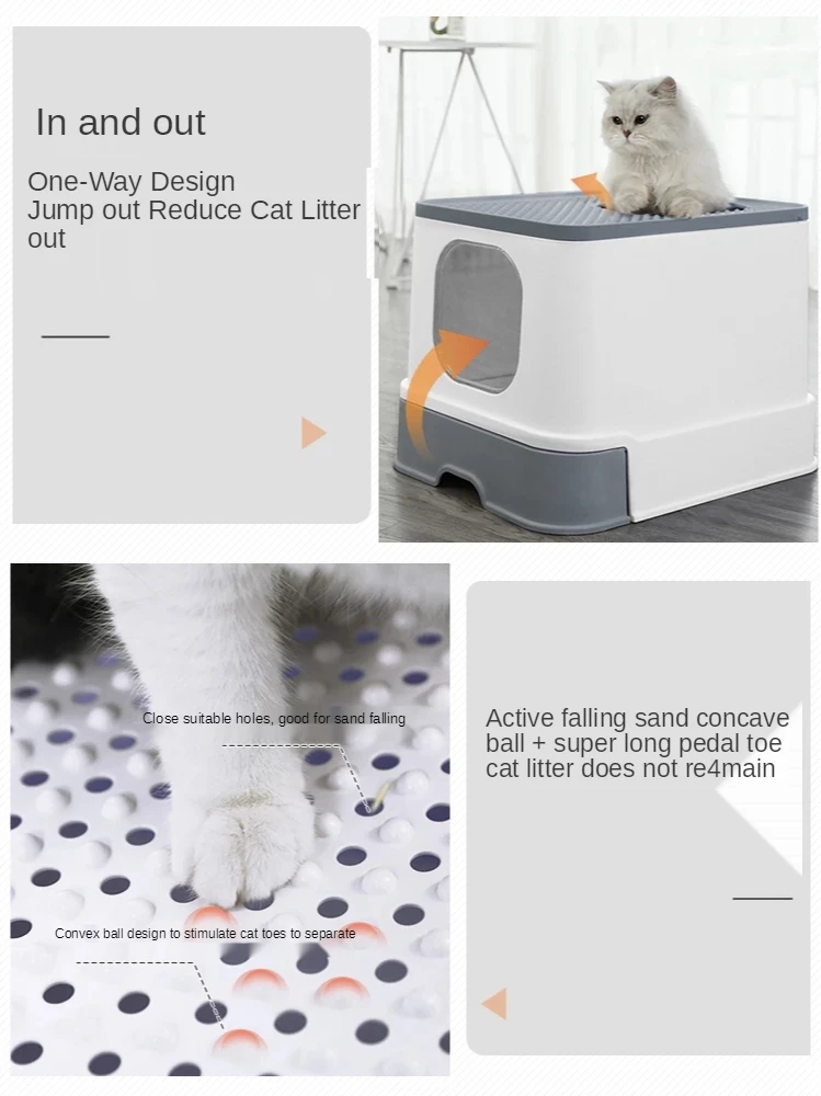 Конструкция с двумя дверцами полностью закрытой раковины для кошачьего туалета