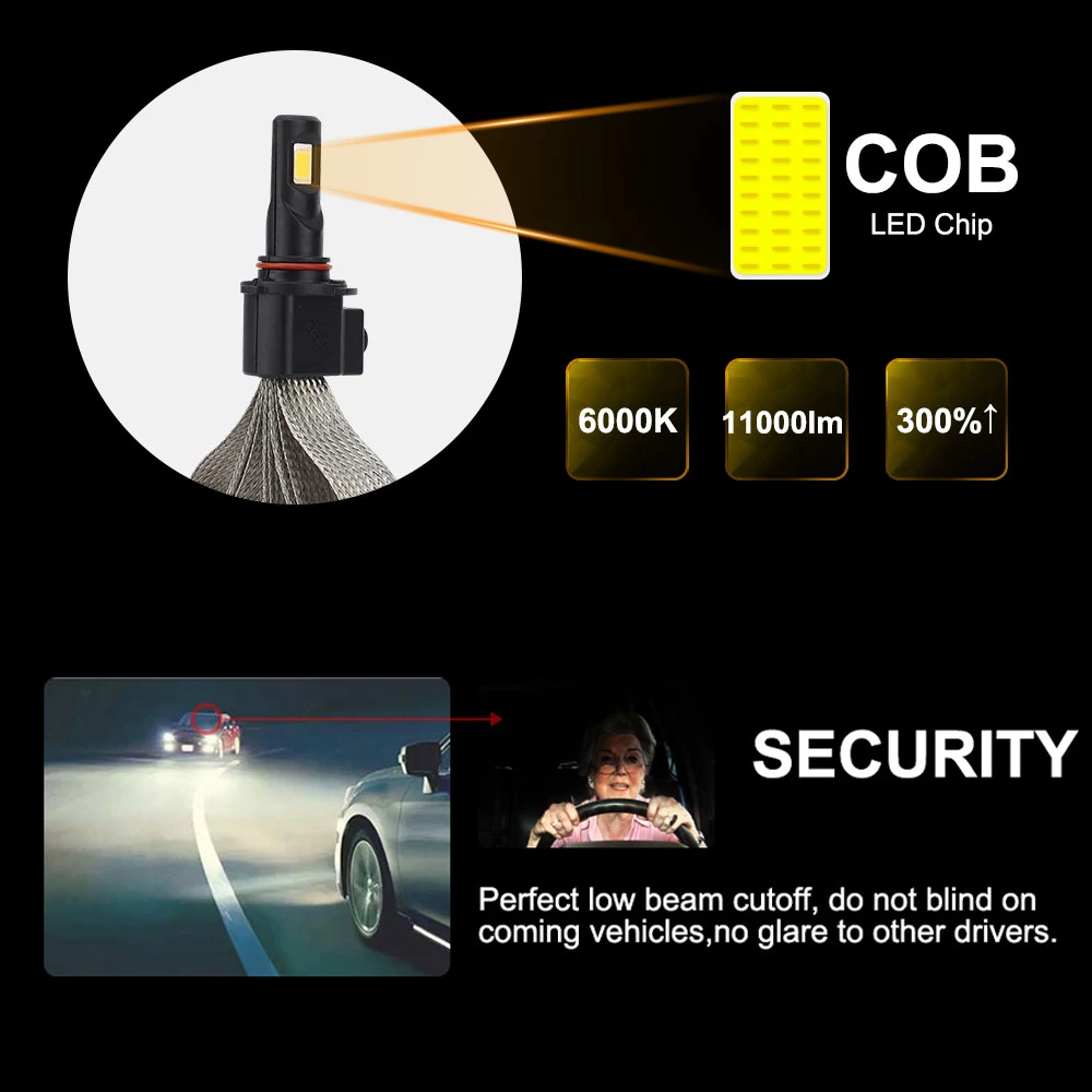 12000LM Car Light H4 H7 LED Headlight Bulbs H1 9006 hb4 h27 9005 9004 9007 H13 H3 H11 Auto Bulb 12V 55W 6000K Headlamp | Автомобили и