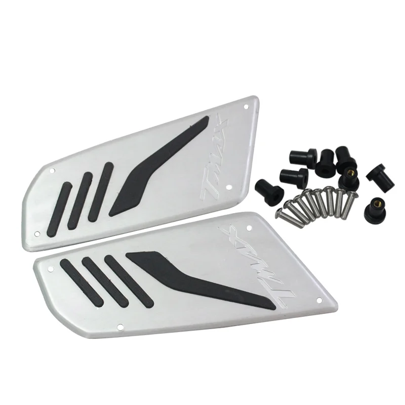 

New Motorcycle Silver Pedals Foot Pegs Footrests Fits for Yamaha TMAX T-max 530 2013-2016 Aluminum