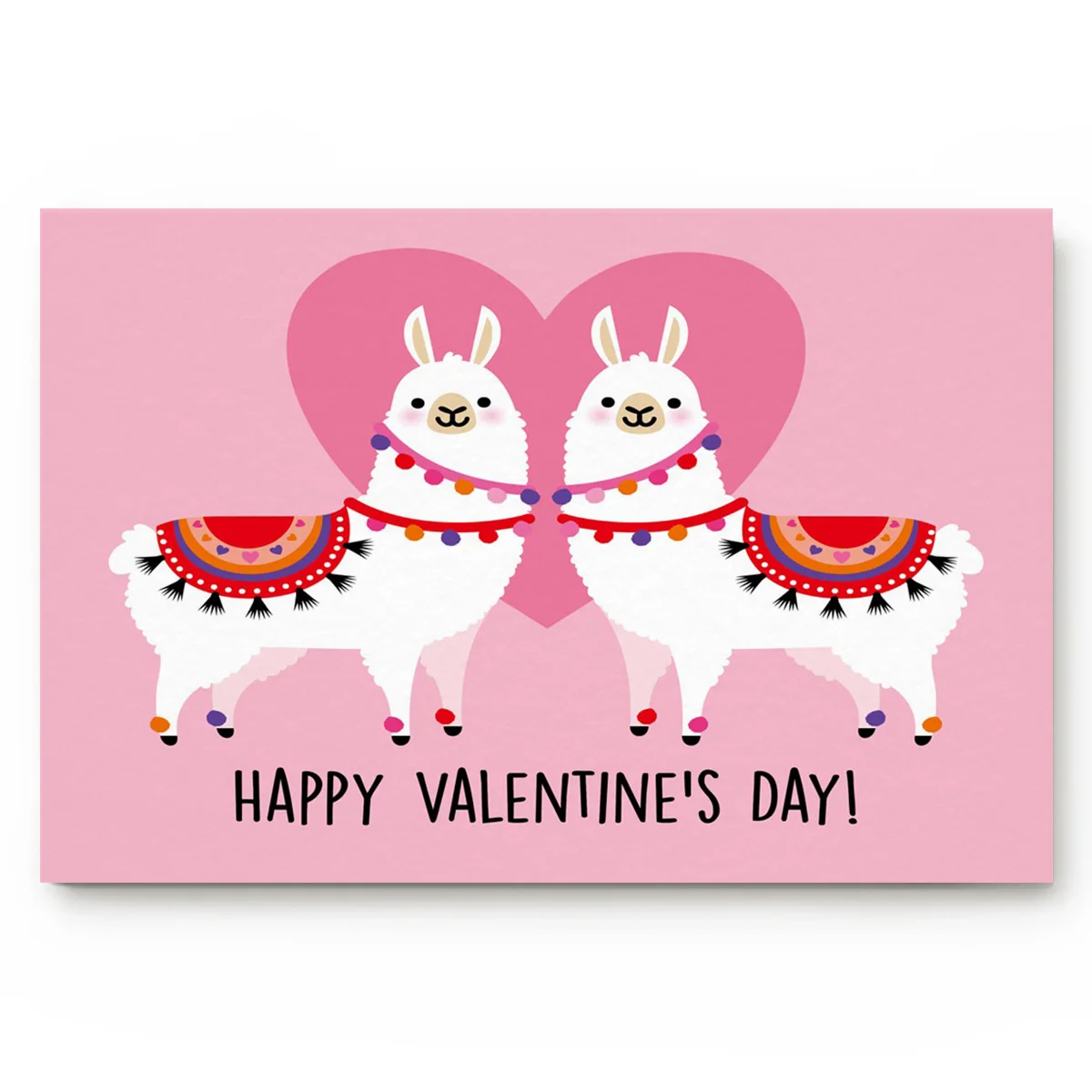 Llamas любовь сердца розовые милые животные красочные иллюстрации пара
