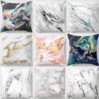 Плюшевые квадратные декоративные для дома в стиле ретро с мраморным принтом в полоску, чехол для подушки 45x45 см, элегантные стильные аксессуары