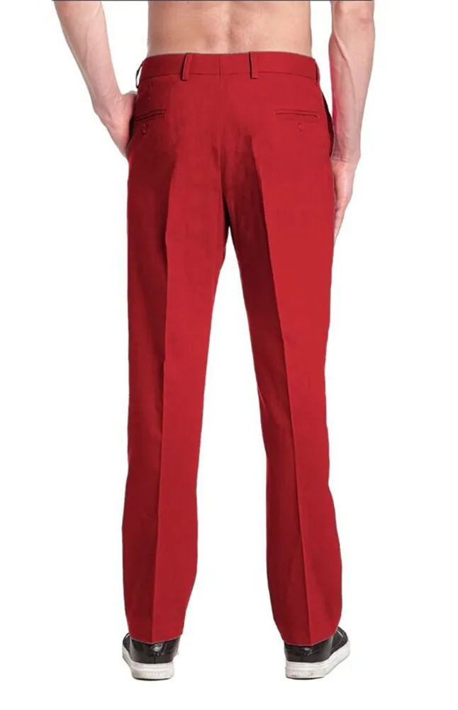 Lucky Red прямые мужские штаны Slim Fit Брюки для делового костюма/мужские