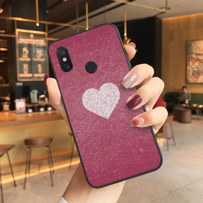 Sequins heart shape Luxury Soft TPU Coque For Xiaomi Mi MIX2 MIX2S MAX2 MAX3  F1 5 Note2 Note3 Coque Shell Mobile Cover
