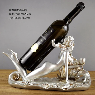 Европейская скульптура красоты красная винная рама полка для вина декор шкафа