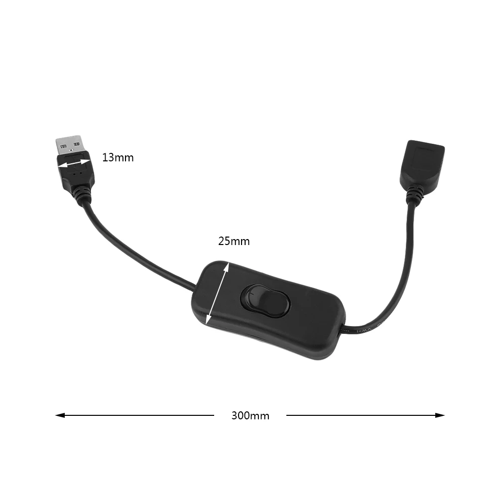

USB Extension Cable New 30cm USB 2.0 A Male to A Female Extension Extender Black Cable With Switch ON OFF Cable Usb Cable