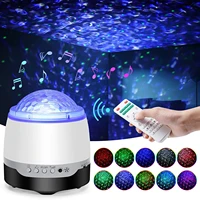 night light ocean wave projector white noise machine bluetooth music speaker remote timer for kids room home party game decor