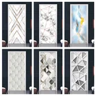 3D мраморные дверные наклейки, лаконичные обои в европейском стиле для гостиной, девушек, мальчиков, спальни, самоклеящиеся декоративные виниловые домашние фрески