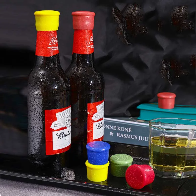 

Portable Bottle Stopper Bottle Caps Wine Stopper Family Preservation Tools Silicone Safe Healthy Wine Pourer Stoppers Bar Tools
