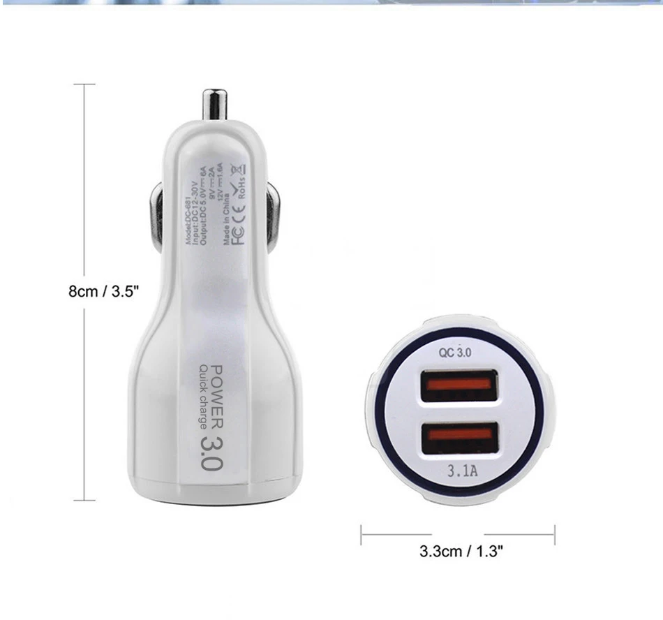 Олаф зарядное устройство для мобильного телефона s Quick Charge 3,0 быстрое автомобильное зарядное устройство 1 м нейлон type C USB cabl для samsung s8 s9 s10 plus huawei P20 P30