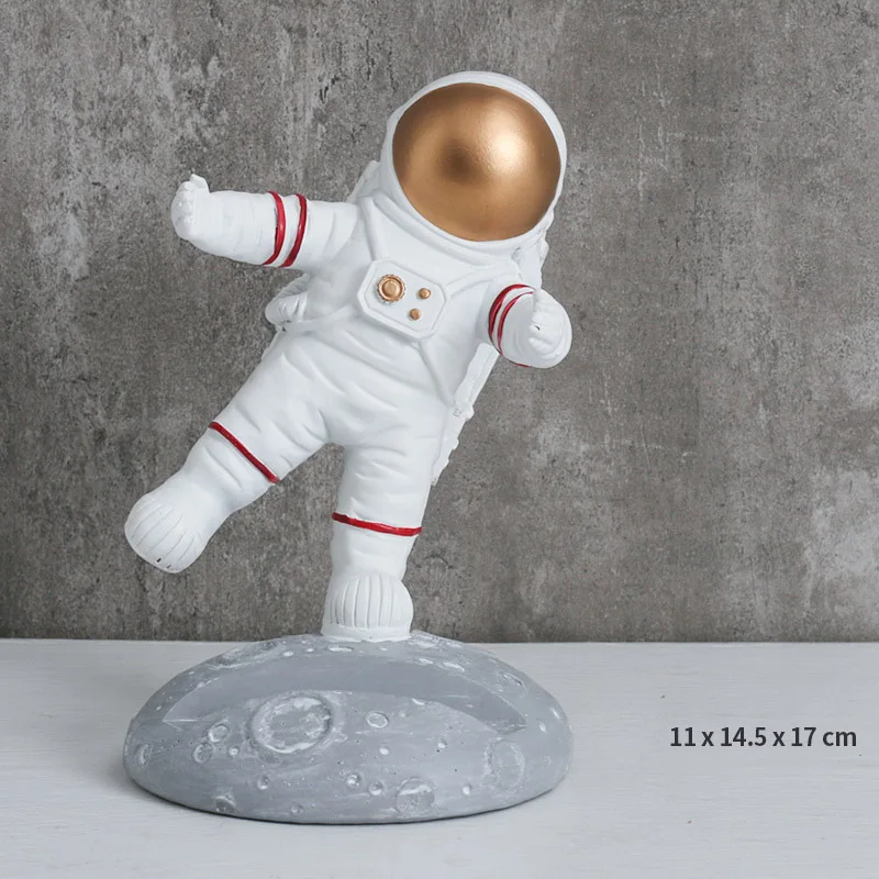 A03 11x14.5x17cm Творческий прекрасный современный астронавт миниатюрная Статуэтка из смолы ремесло домашний сад мода Настольный предметы мебели Свадебный декор - Цвет: A03 11x14.5x17cm