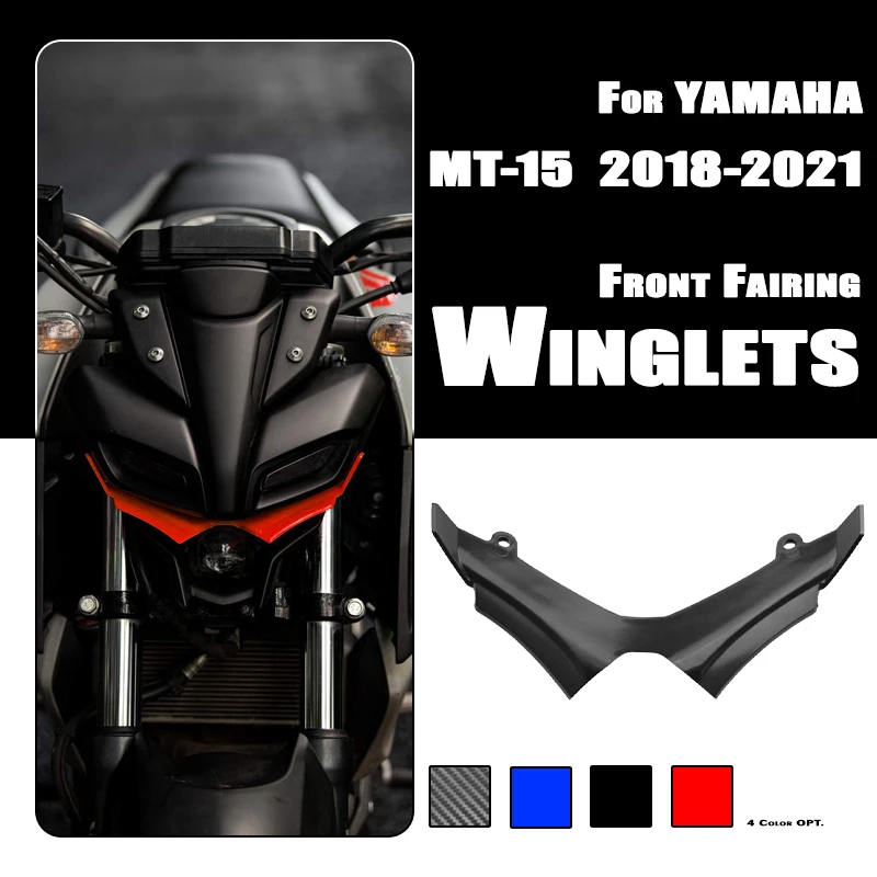 

MKLIGHTECH For YAMAHA MT15 MT-15 MT 15 2019 2020 2021 Front Fairing Winglets Aerodynamic Wing Shell Cover Protection Guards Kit