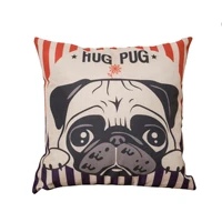 nordic style animal pillowcase painting french bulldog and pug cushion cover decorative pillows home decor throw pillow