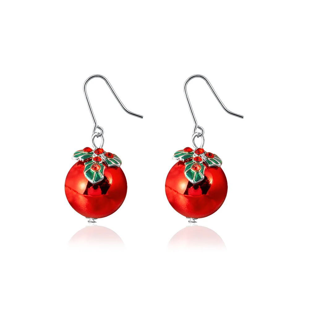 

Christmas Multiple Red Green Snowman Bells Drop Earrings for Women Girl Metal Tree Snowflake Elk Dangle Earrings Party Jewelry