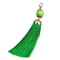handmade bead counter decoration polyester tassels with hanging ring silk