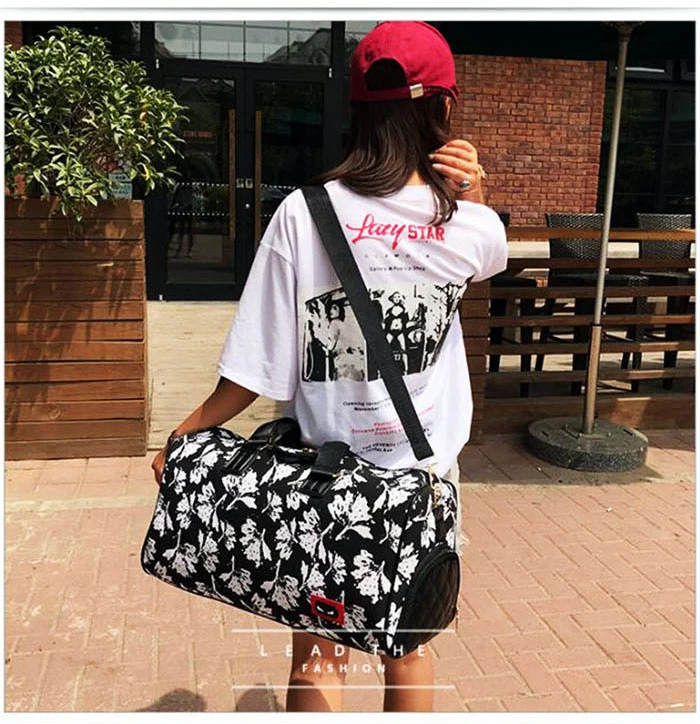 New Flowers Women Gymtas Yoga Bolsa Waterproof Sports Bags Shoes Men Gym Bags For Training Bag Tas Fitness Travel Sport Handbag