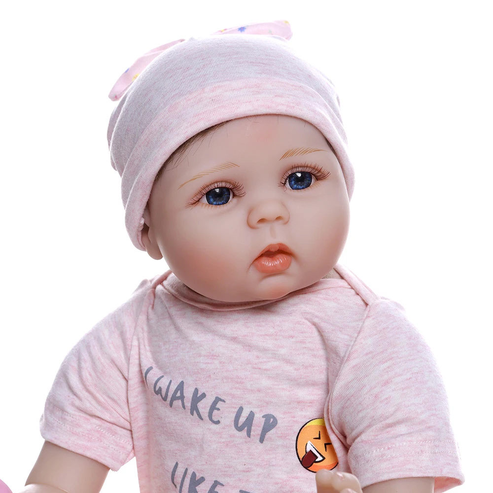 Decdeal силиконовая кукла Reborn 22 дюймов Спящая Реалистичная мягкая на ощупь Детская с