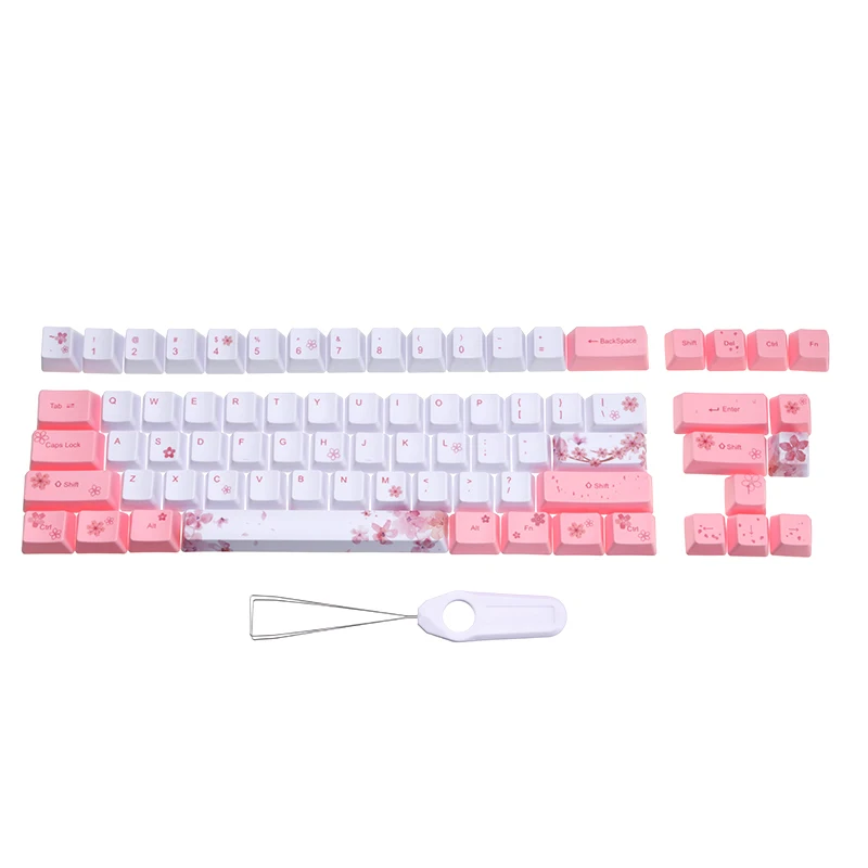

72/122 Keys Mechanical Keyboard Gaming Key cap Dye Subbed PBT OEM Profile Keycaps Keyboard Set For 87/96/104 Keys Sakura Key Cap