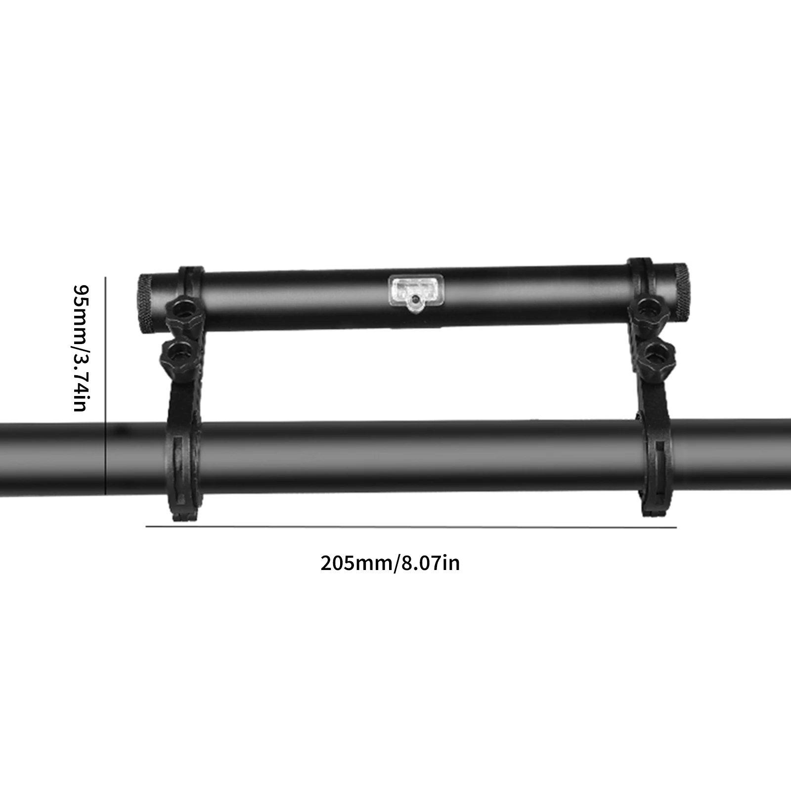 

MTB Bike Handlebar Extender w/ Light Rechargeable Double Extension Bracket Aluminum Alloy Bracket Extension Rack