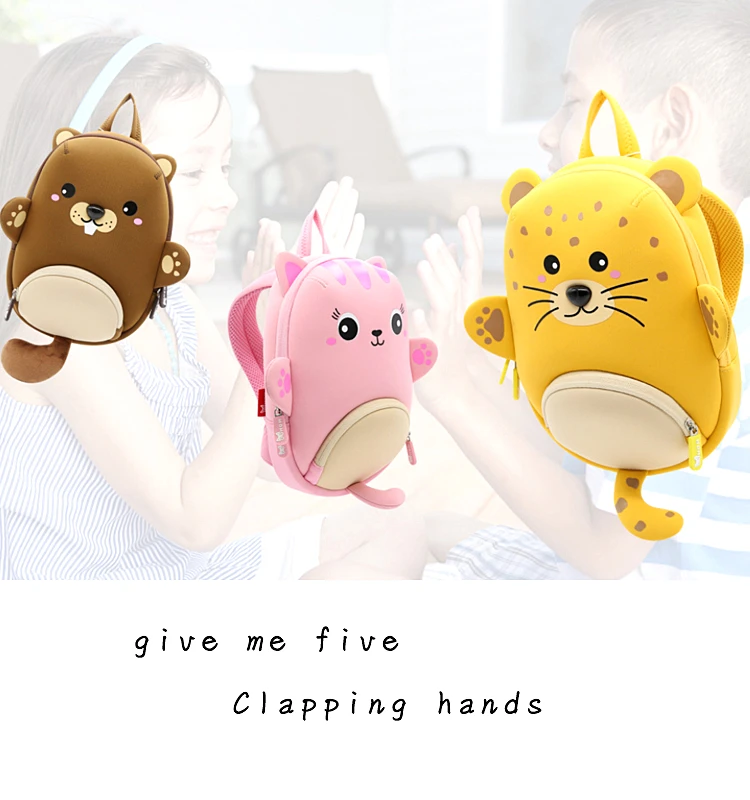 NOHOO рюкзак для маленьких девочек дошкольников с объемным рисунком кота Детский