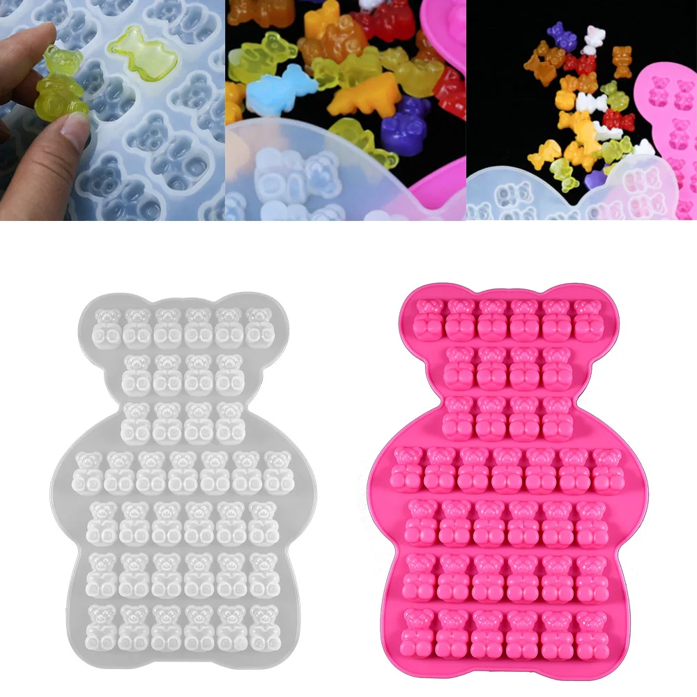 

1Pcs 39 Cavity Bear Sugar Epoxy Resin Molds Animal Gummy Chocolate Candy Aromatherapy Silicone Mold DIY Jewelry Making Bake Tool