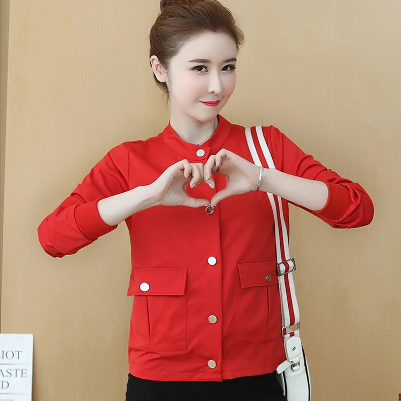 Пальто и куртки женские весна 2019 Повседневная Женская куртка S ~ XXL яркие цвета