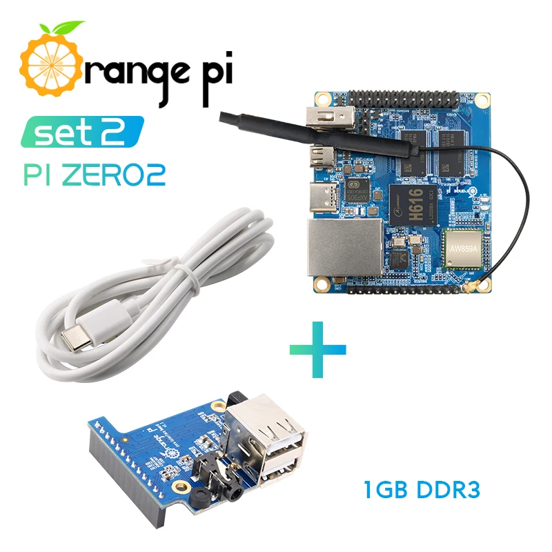 Orange Pi Zero 2 1 Гб + плата расширения кабель Type-C Allwinner H616 запуск Android 10 Ubuntu один
