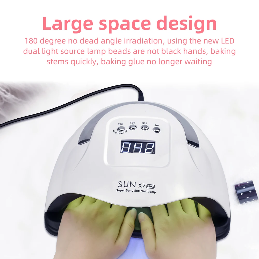 

2021Pro UV Lamp LED Nail Lamp High Power For Nails All Gel Polish Nail Dryer Auto Sensor Sun Led Light Nail Art Manicure Tools