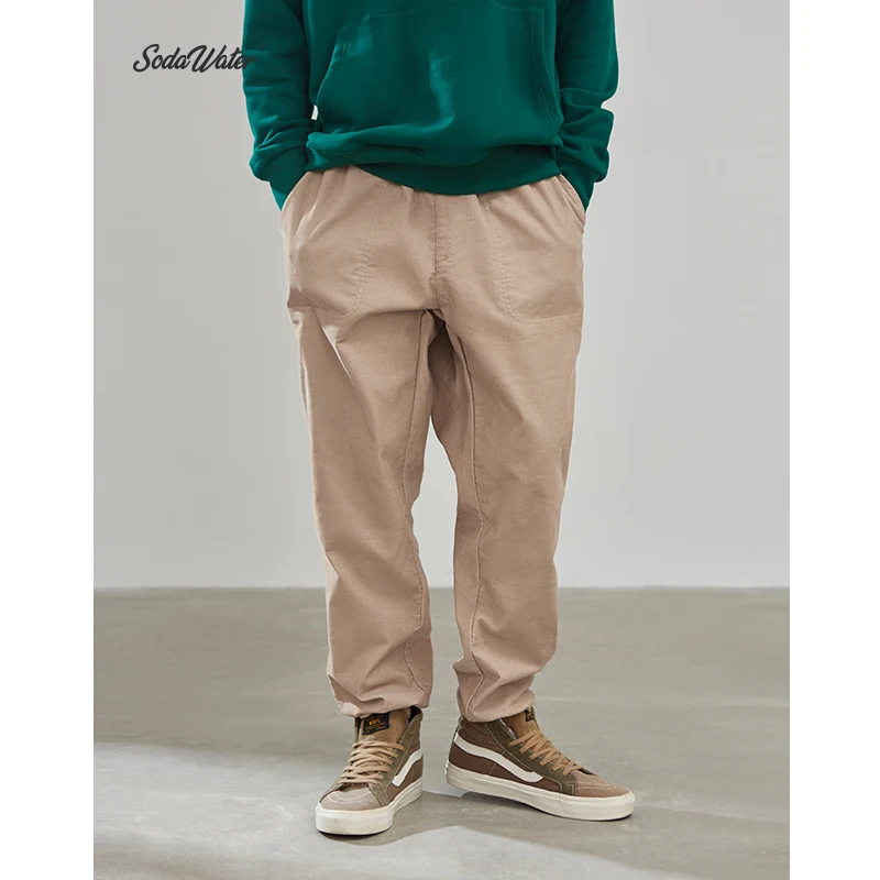 Мужские штаны-шаровары SODAWATER хлопковые вельветовые штаны с завязками на талии 93370