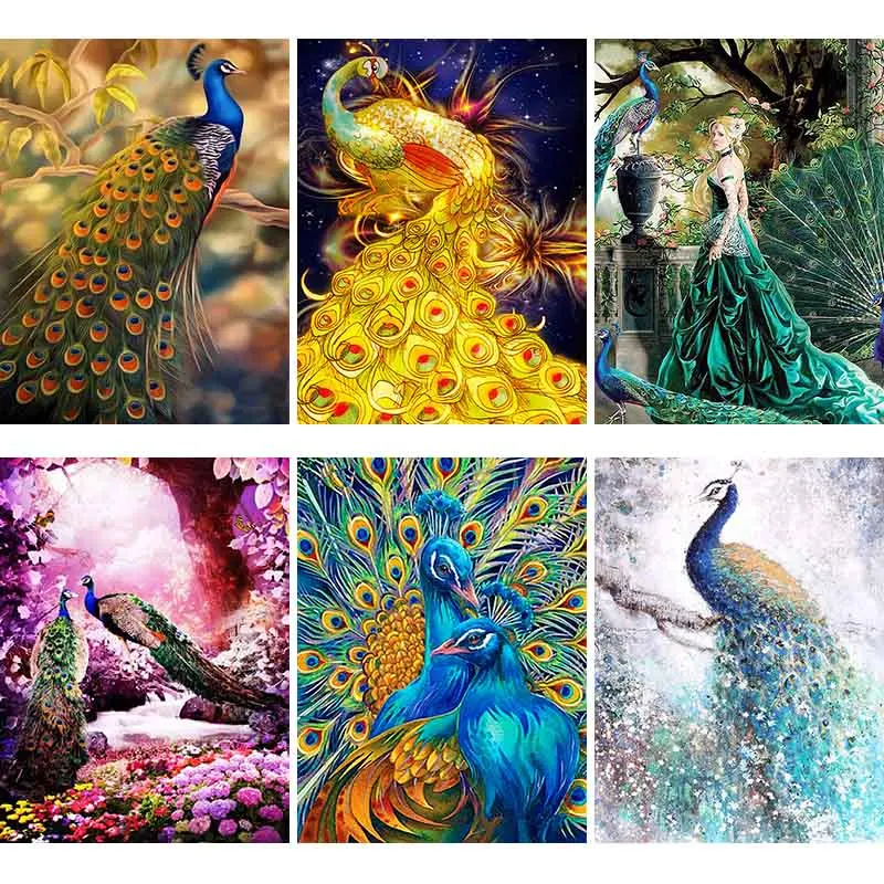 Новая квадратная Круглая Полная 5d алмазная живопись Peacocks Вышивка Животных