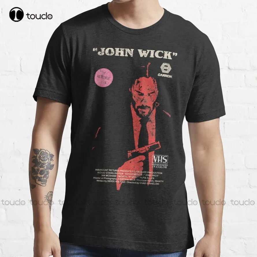 

Женская футболка с принтом John Wick Vhs Charles Бронсон Кеану reорит футболки для женщин графика на заказ Aldult Подростковая унисекс модная смешная же...