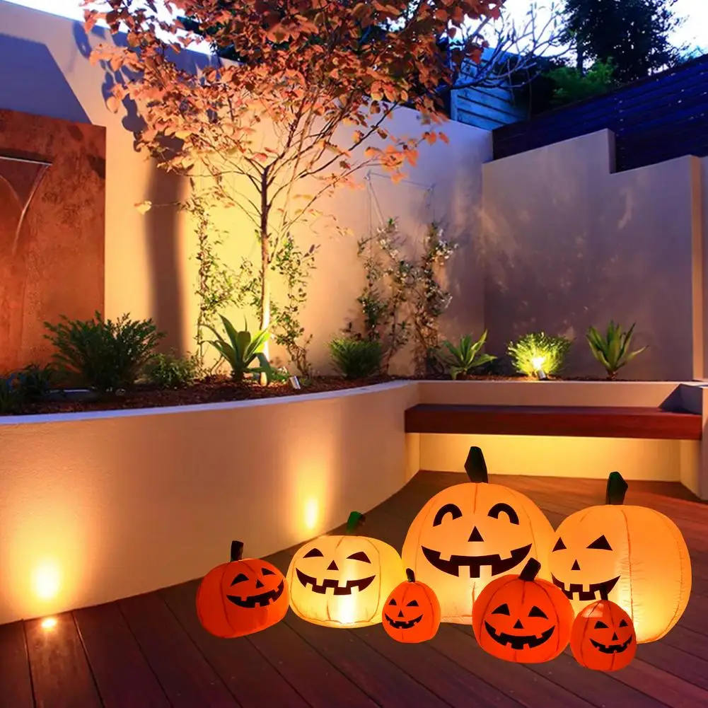 

Halloween Pumpkin Model Inflatable Durable Festival Decoration LED Pumpkin Lamp Electronic Night Light Decoration