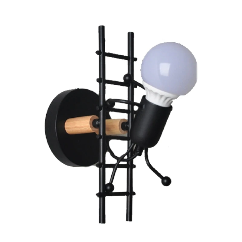 

Iron LED Wall Lamps American Creative Wall Lights Metal Cartoon Robot Sconce Wall Light Bedrooms Children Room Luminaire