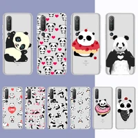 cute panda phone case for redmi note 5 7 8 9 10 a k20 pro max lite for xiaomi 10pro 10t