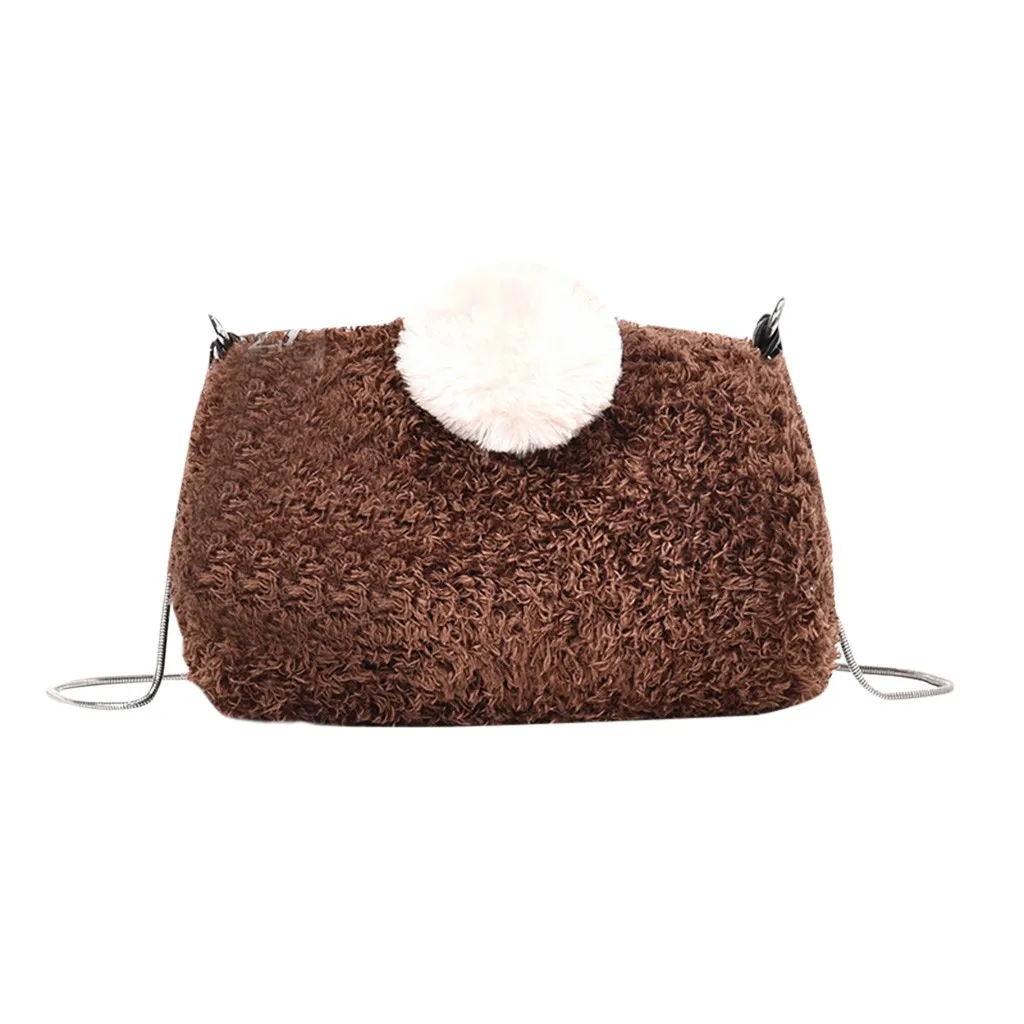 Сумка мессенджер женская из искусственного меха дизайнерский саквояж кросс боди