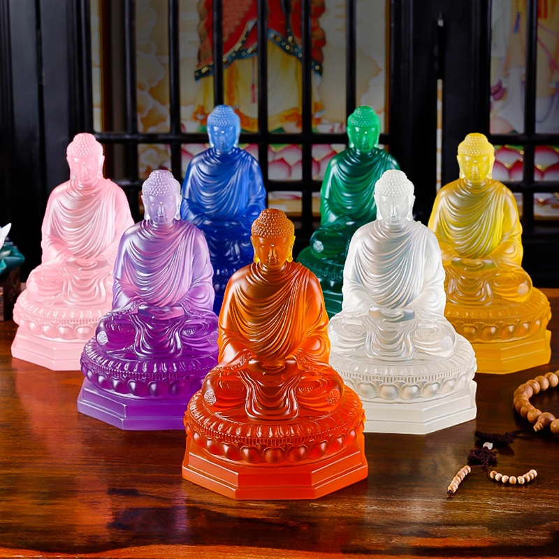 

Статуэтка Будды Гаутама высотой 21 см, Статуэтка из искусственной смолы, китайская Статуэтка для украшения дома, ремесла, медицины, скульптура