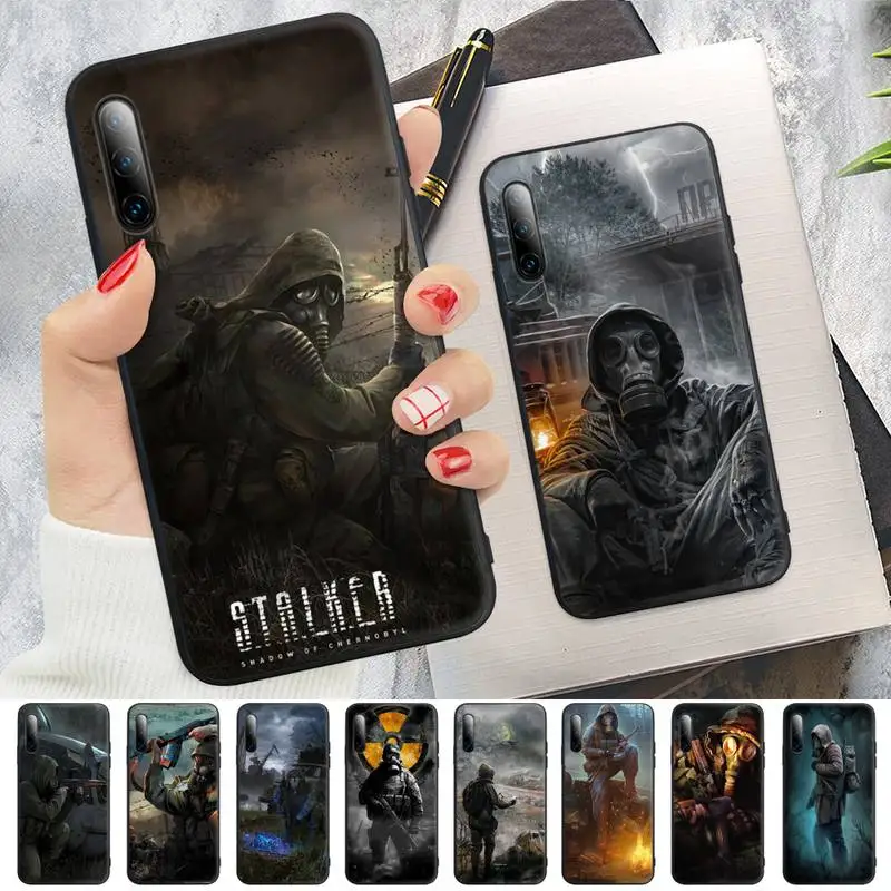 

Stalker Clear Sky Black Rubber Mobile Phone Case For Huawei P9 P10 P20 P30 P40 Lite Pro P Smart 2019 2020 Cover