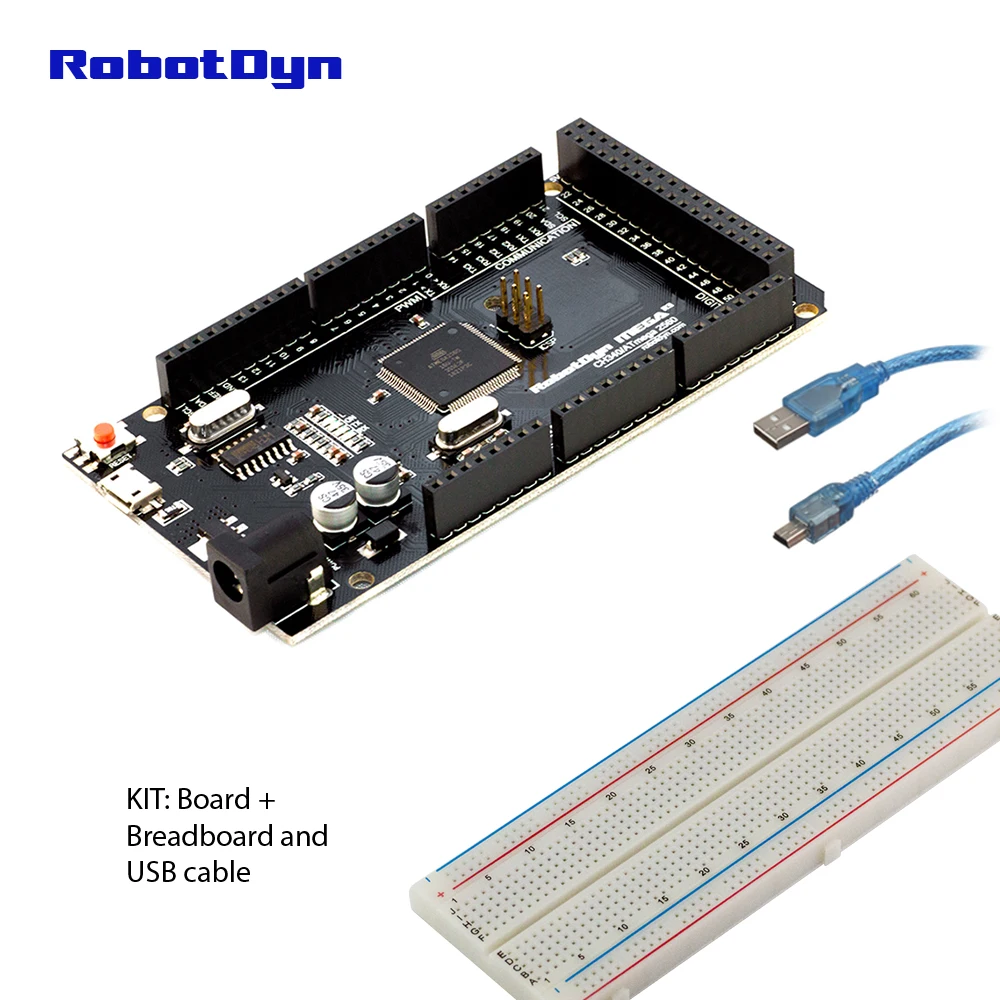 

RobotDyn Mega 2560 R3 CH340G-ATmega2560-16AU, MicroUSB. Compatible for Arduino Mega 2560. With Bootloader.