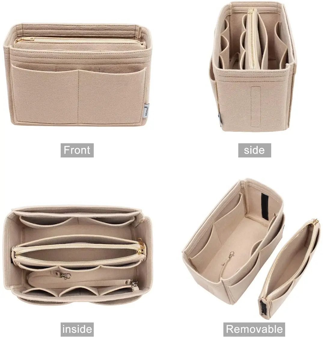 Purse Organizer Insert, Felt Bag organizer with zipper,Bag in bag, Handbag & Tote Shaper,Perfect For Speedy Neverfull