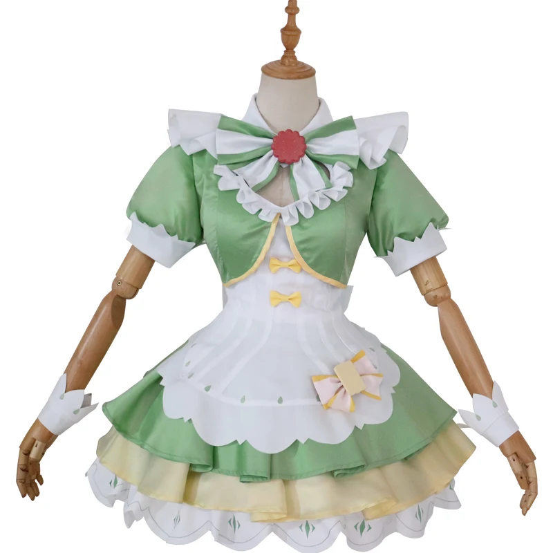 

In Stock！ Game Arena of Valor Cos Daji Matcha Green Maid Coffee Outfit Sweetheart Star Cosplay Women's Costume E