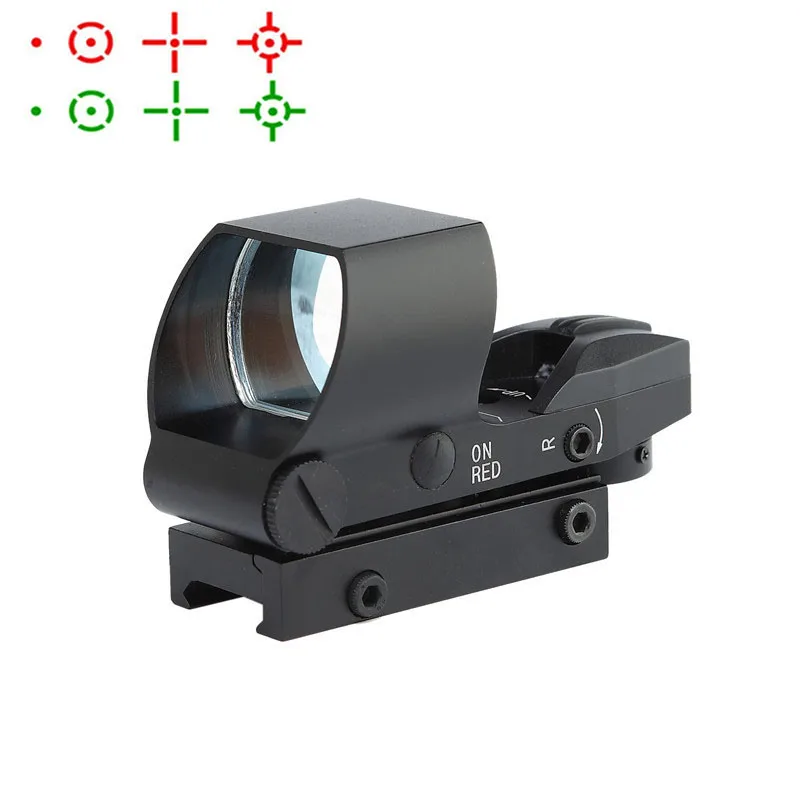 Hot 22mm Rail Riflescope Hunting Optics Holographic Red Dot Sight Reflex 4 Reticle Tactical Scope Collimator | Спорт и развлечения