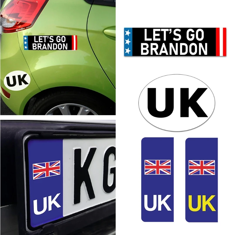 

Funny Let's Go Brandon UK Logo Decal Sticker Car Wall Laptop Shop Window Logo Spoof Joe Biden Ins Styling Label