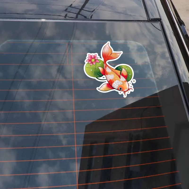 Красивая Автомобильная наклейка Aliauto аксессуары для декора карпа ПВХ Обложка Skoda