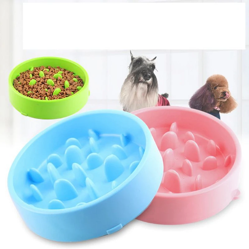 

Practical Safety Non-slip Pet Dog Feeding Food Bowls Puppy Slow Down Eating Feeder Dish Bowl Healthy Design Prevent Overeating