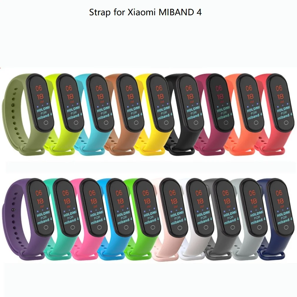 Красочные mi band 4 аксессуары pulseira ремешок сменный силиконовый для xiaomi mi4 умный